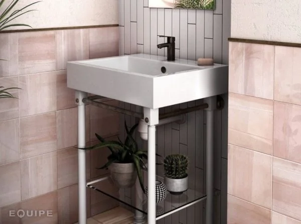 Růžové dekorativní obklady Equipe Habitat Cala Old Rose 20x20cm