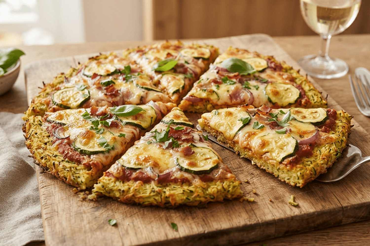Cuketová pizza bez mouky - zdravá alternativa