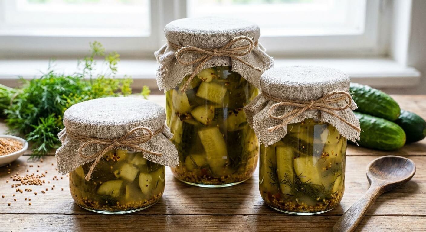 Hořčičné okurky – netradiční recept na zavařování