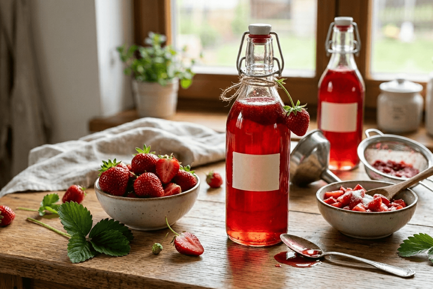 Domácí jahodový sirup