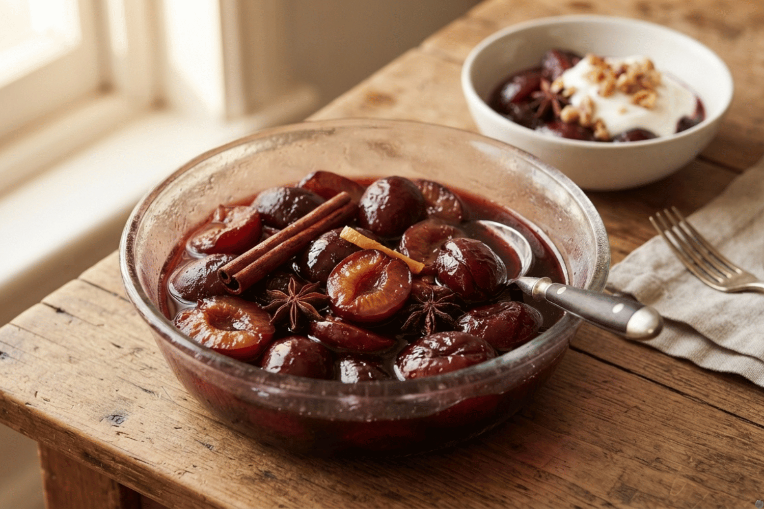 Švestkový kompot se skořicí - Jednoduchý recept