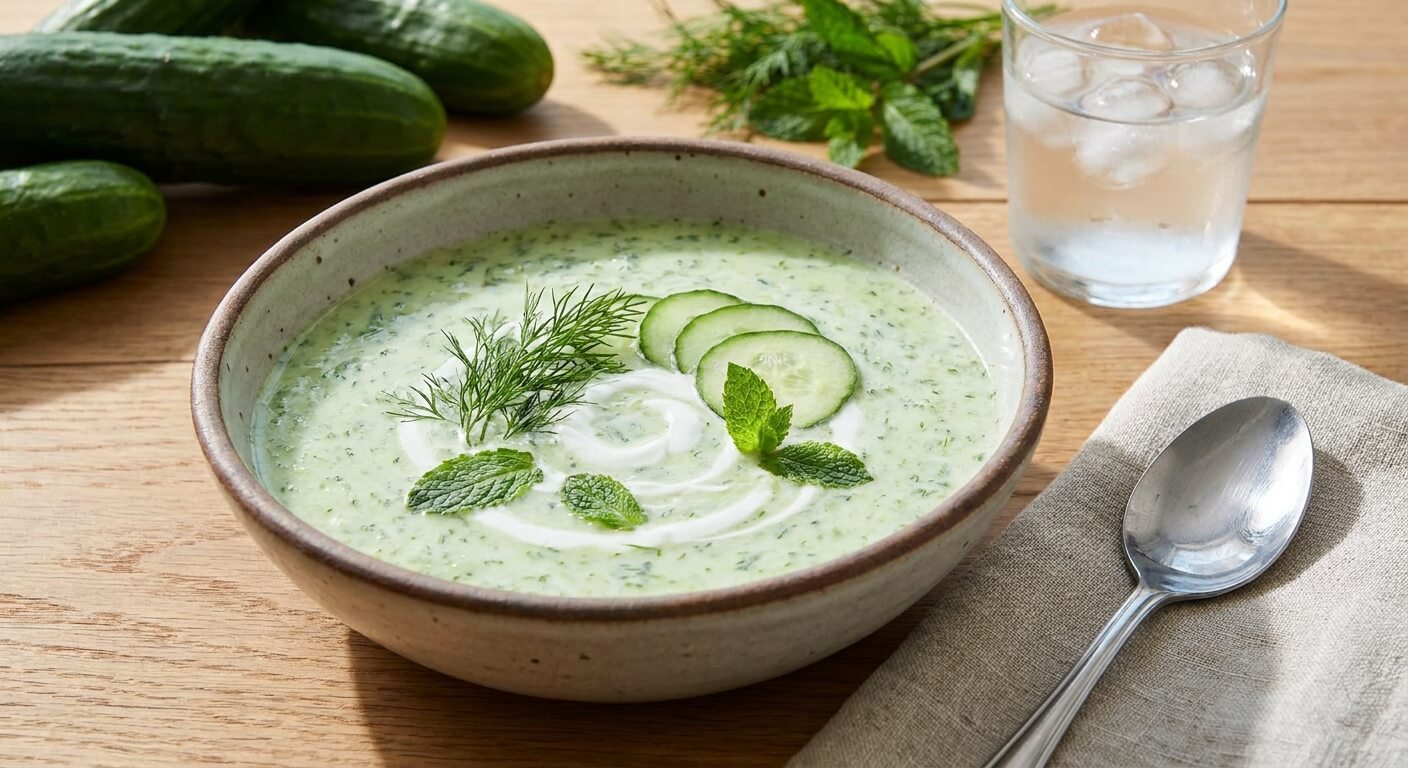 Studená okurková polévka - osvěžující letní recept