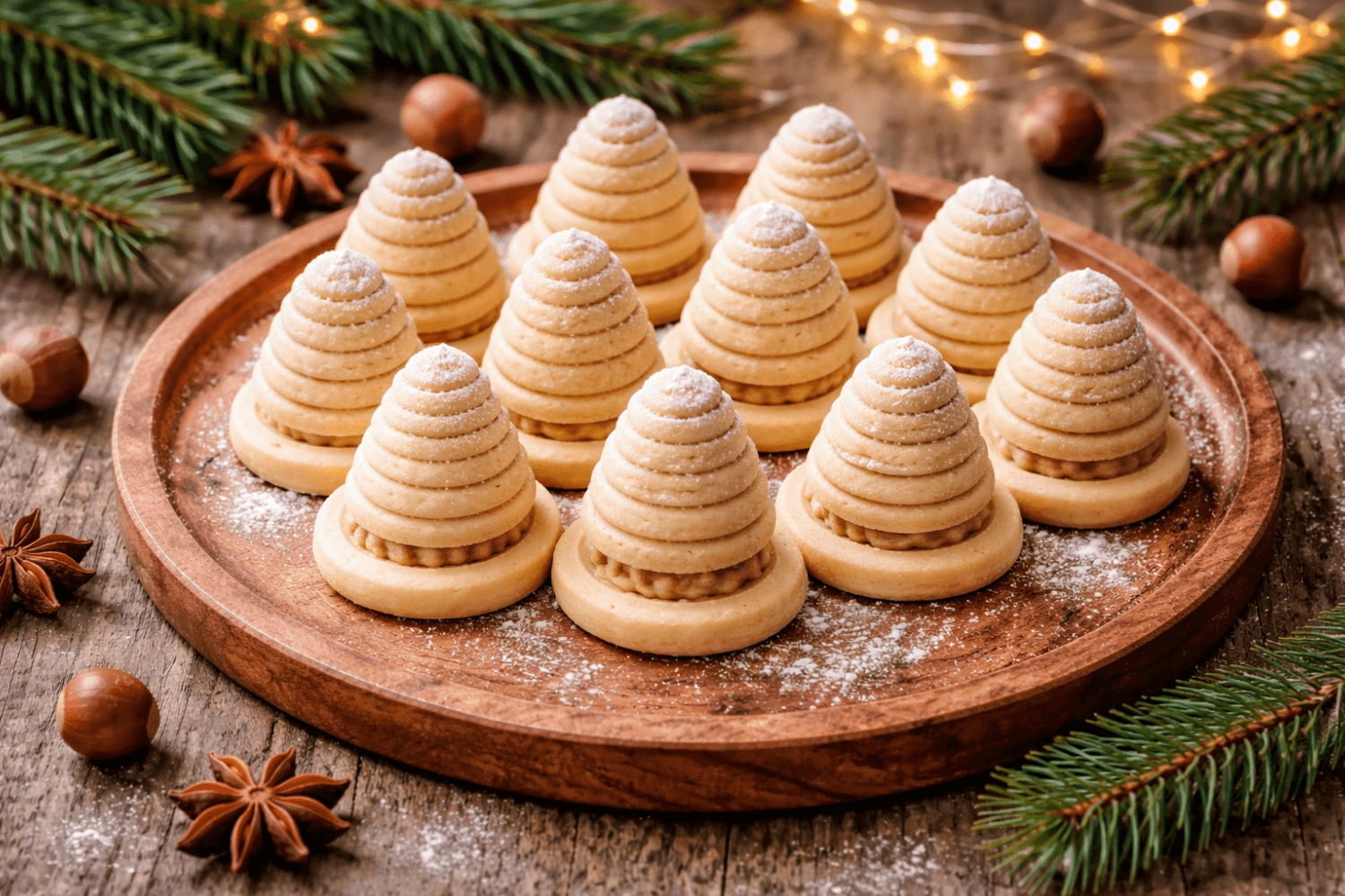 Světlé vánoční včelí úlky neboli vosí hnízda