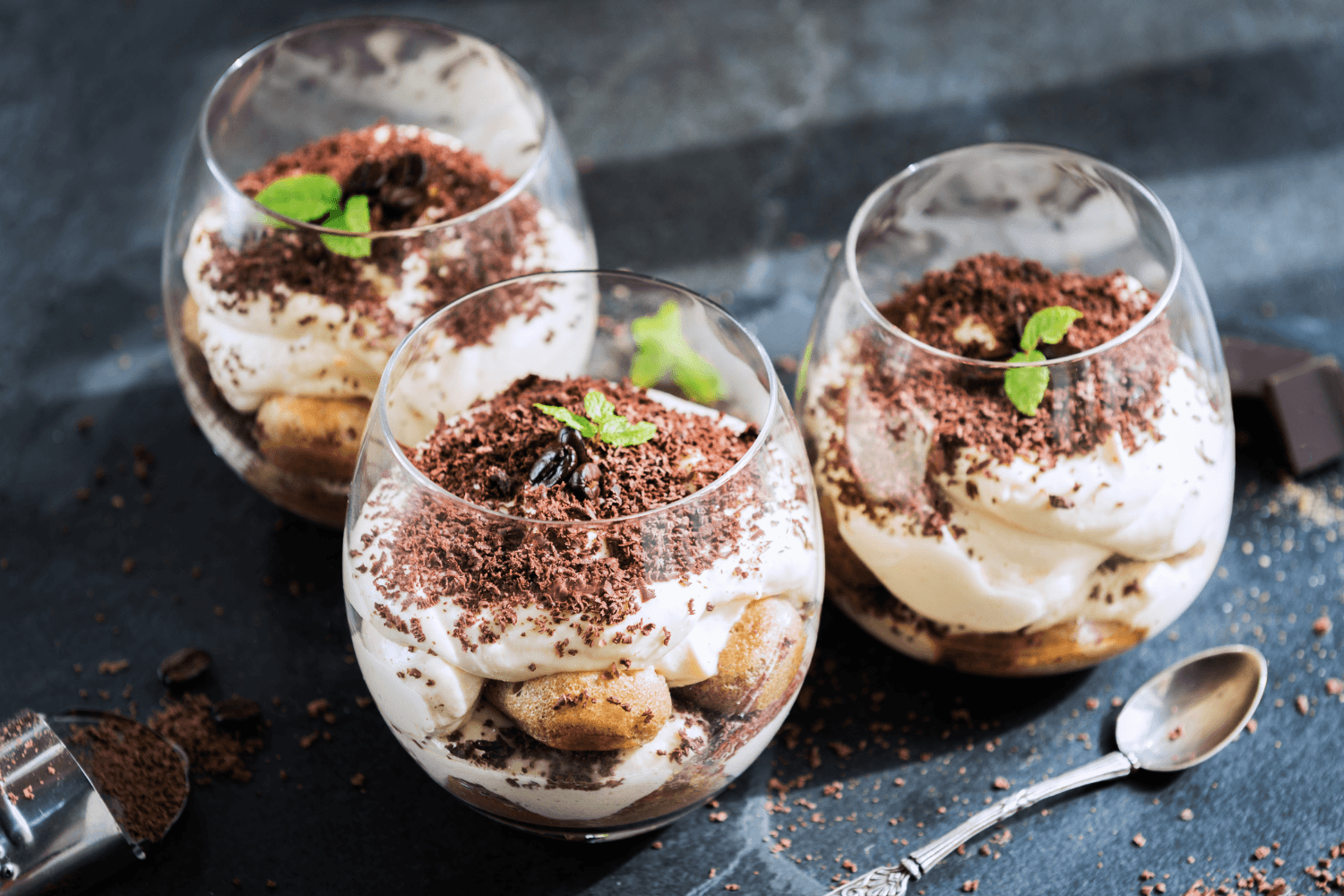 Falešné tiramisu do skleničky