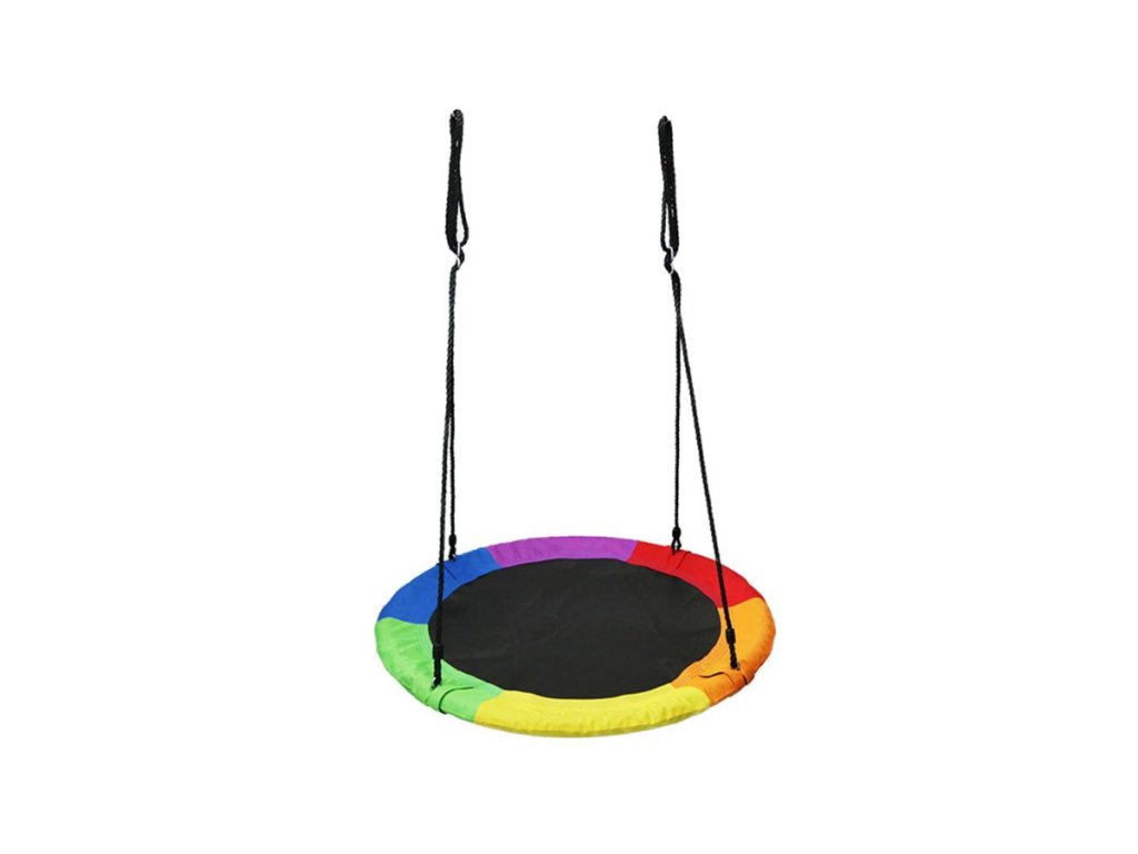 Barevný houpací kruh TWIZZY 110 cm pro děti – ideální zábava na zahradu nebo hřiště.