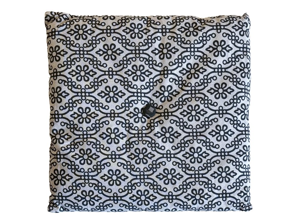 Bílý podsedák RUNE s elegantním vzorem - více velikostí