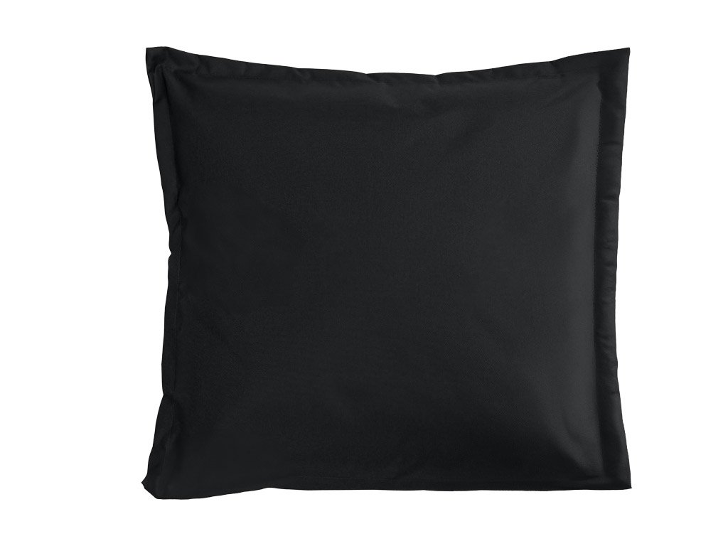Venkovní polštář EMPARO 50x50 cm černý s elegantním lemem