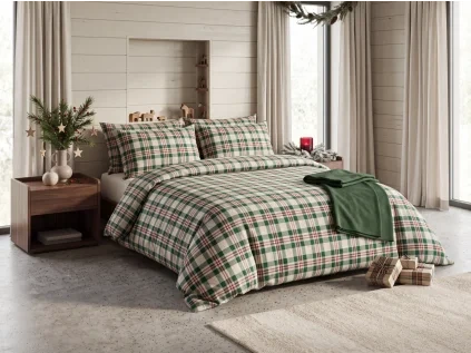 Bavlněné povlečení WINTER PLAID barevné s klasickým kostkovaným vzorem