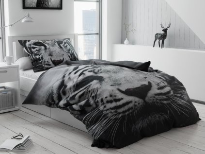 3d povleceni s motivem tygra bw