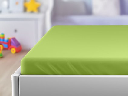 Jersey prostěradlo do postýlky zelené 60x120 cm