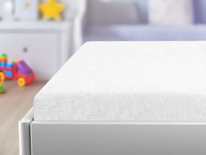Bílé prostěradlo froté 60x120 cm pro dětskou postýlku