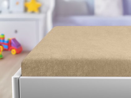 Froté prostěradlo do postýlky cappuccino 60x120 cm