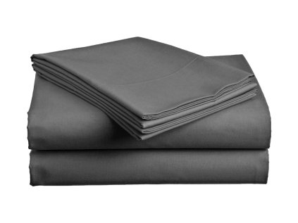 Luxusní prostěradlo 220x240 tmavě šedé – 100% bavlna bavlna LUX