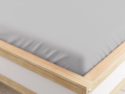 Elastické prostěradlo 90x200 světle šedé z mikrovlákna