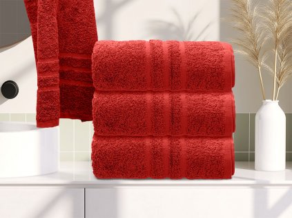 Ručník Comfort 50 x 100 cm červený, 100% bavlna do moderní koupelny