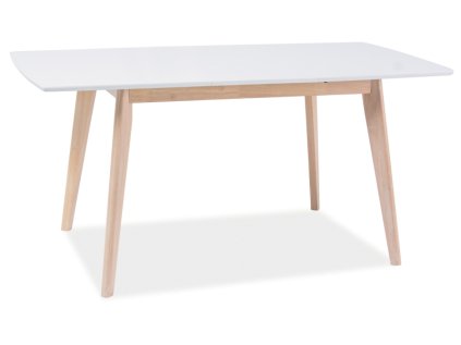 AKCE Bílý jídelní stůl COMBO II 120(160)X80, rozkládací II. jakost