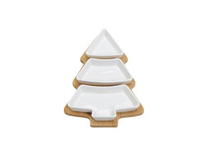 Servírovací miska CHRISTMAS TREE ve tvaru stromku z keramiky