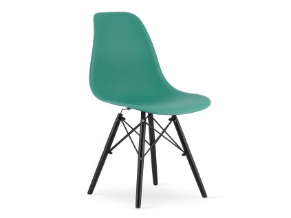 Zelená židle YORK OSAKA s černými nohami