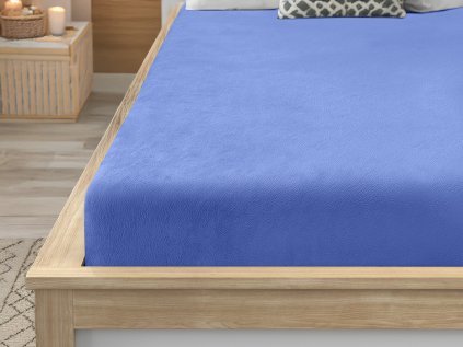 Prostěradlo mikroplyš SOFT 90x200 cm modré pro jednolůžko