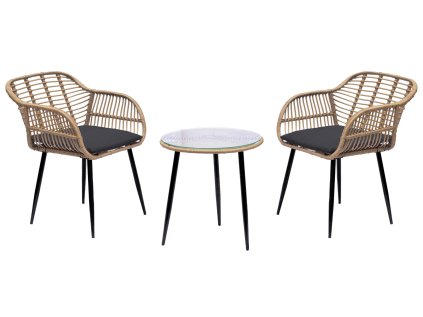 Moderní přírodní zahradní set JUANA s elegantním designem
