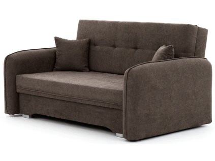 Rozkládací trojmístná pohovka LAINE hnědá s elegantním designem
