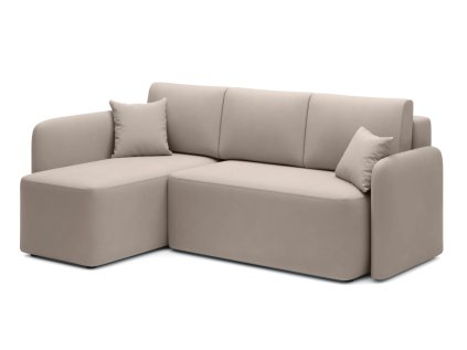 Elegantní béžová rohová sedací souprava HADSON pro moderní interiéry