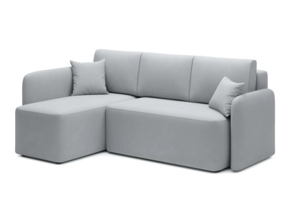 Světle šedá rohová sedací souprava HADSON s moderním designem
