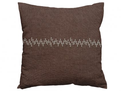 Dekorační povlak na polštář MELODY 40x40 cm, tmavě hnědý do moderního interiéru