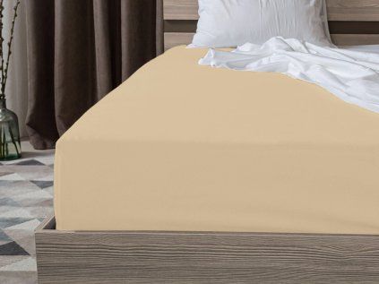 Jersey prostěradlo BASIC krémové 90 x 200 cm pro pohodlný a klidný spánek