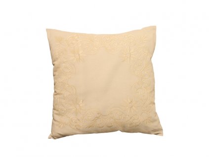 Dekorační povlak na polštář LITTLE GARDEN 40x40 cm, krémový s jemným vzorem