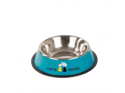 Modrá kovová miska pro psa/kočku FIDO