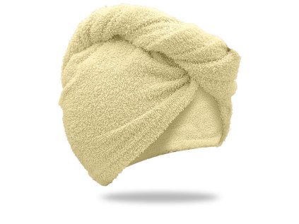 Rychleschnoucí froté turban na vlasy béžový