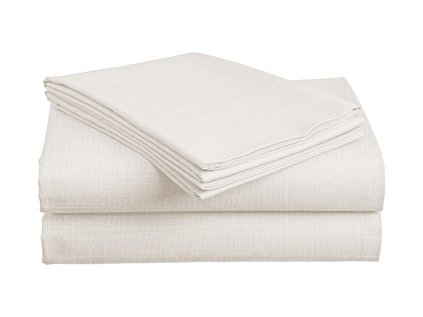 Prostěradlo SLUB 140x240 krémové – 100% bavlna