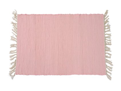 Koberec RENSKE 60x90 cm, světle růžový s třásněmi do moderního interiéru