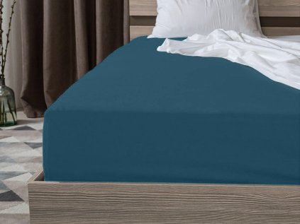 Jersey prostěradlo petrolejové 90 x 200 cm pro pohodlný spánek