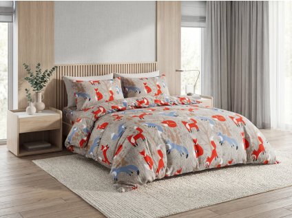 Povlečení z mikrovlákna ČERVENÁ LIŠKA hnědé