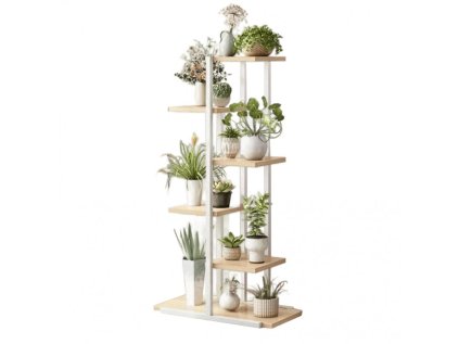 Stylový dřevěný stojan na květiny 113x60x20 cm BALIA pro váš domov