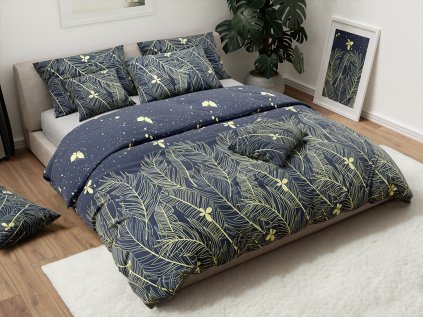 Bavlněné povlečení VISATA černé – moderní design a pohodlí, 100% bavlna