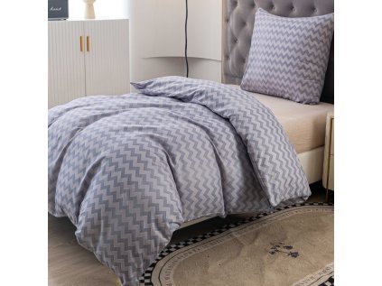 Elegantní povlečení z mikrovlákna ZIGRO šedé, flanelové