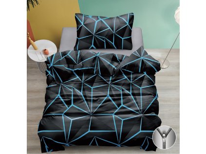 Černé povlečení PENELOPE TYRKYS – elegantní design s geometrickými prvky