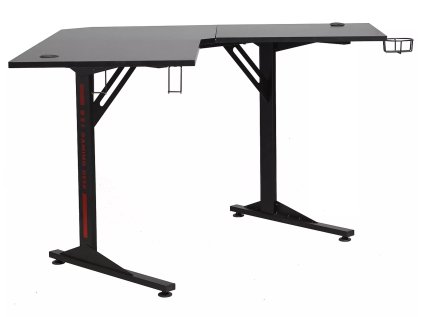 Rohový psací stůl B-219 černý s moderním a praktickým designem