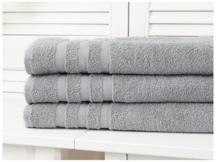 Ručník LINEA tmavě šedý 50x100 cm, 100% bavlna s elegantní bordurou