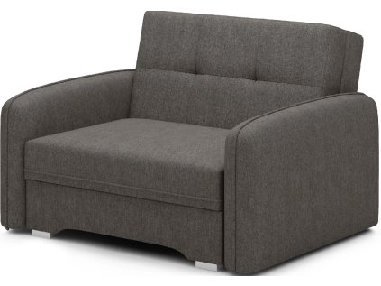 Moderní rozkládací křeslo LAINE tmavě šedé s úložným prostorem
