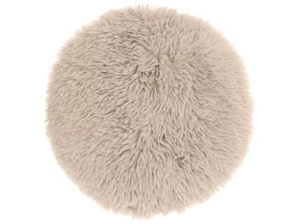 Kulatý chlupatý polštářek MATS světle šedý 40 cm pro útulný interiér