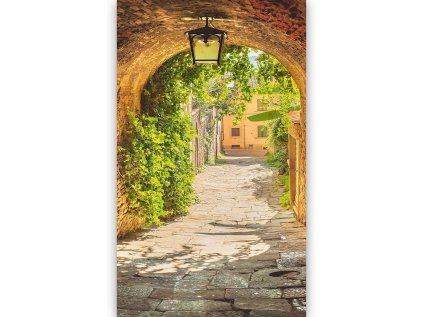 Tapeta na dveře s motivem sicilské uličky – rozměr 86 x 200 cm