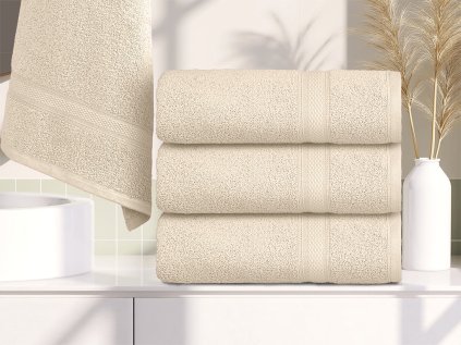 Ručník CLARYSSE ELEGANCE 50x100 cm smetanový z bavlny