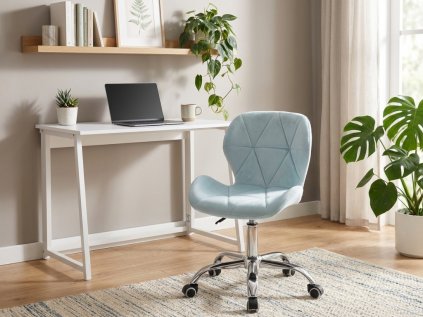 Set ZARIMO bílý a AVOLA světle modré – svěží a praktická sestava do domácí kanceláře.