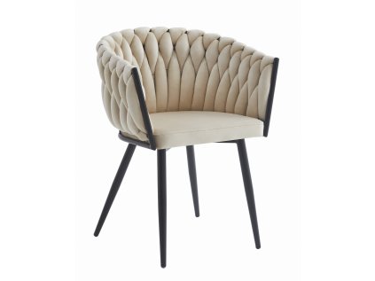 Elegantní jídelní křeslo ORION VELVET béžové do moderní jídelny
