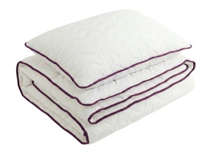 Celoroční prošívaná přikrývka 140x200 s polštářem STELLA LAVENDER 70x90