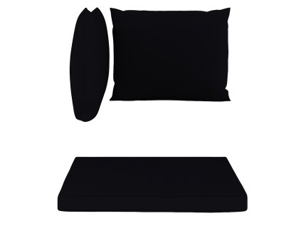 Černý set polstrování MAJKEN na zahradní nábytek pro maximální pohodlí